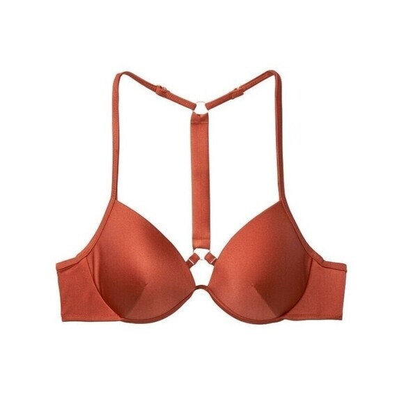 VICTORIA'S‎ SECRET SWIM Bikini Top Shine Strap Full Coverage Push-Up Size 36B